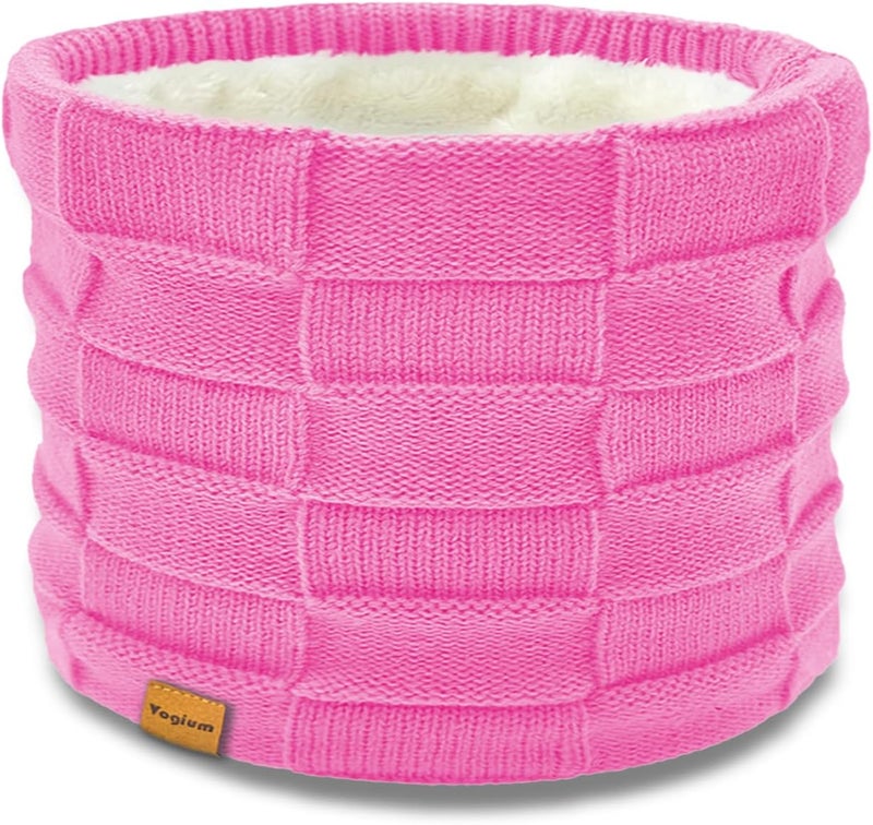 Vogium Kids Double-layer Knit Neck Warmer Gaiter | Thermal Fleece Face Cover for 6-14 Year Olds Boys Girls | Ski, Play - Image 1